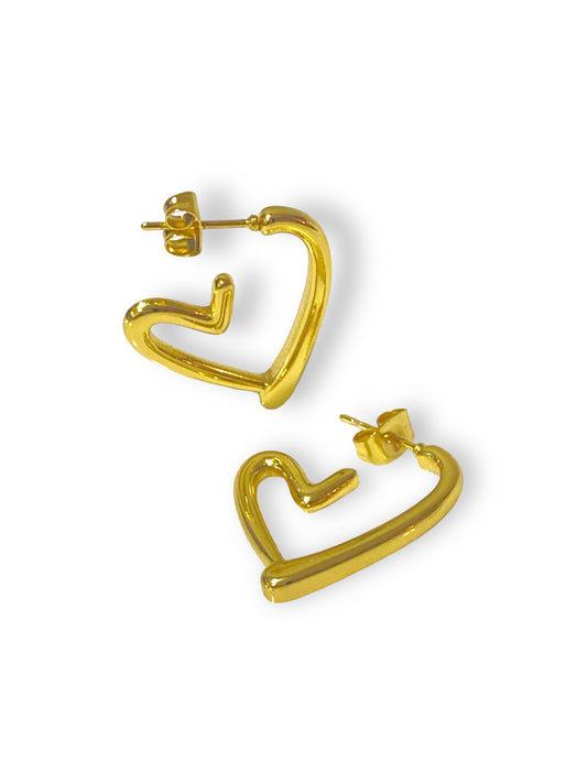 Pendientes de Corazón Hueco