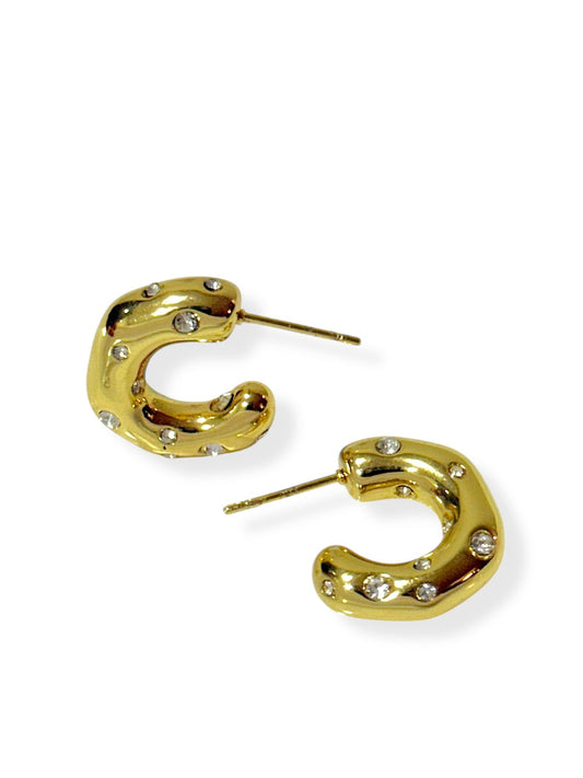 Pendientes Coral Dorado