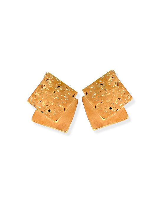Pendientes Cuadrados de Oro