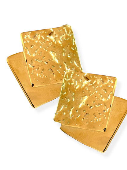 Pendientes Cuadrados de Oro