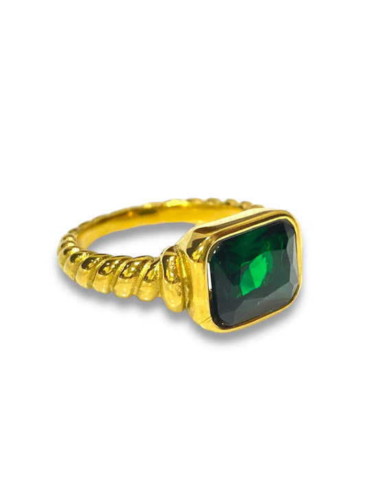 Anillo Esmeralda Verde