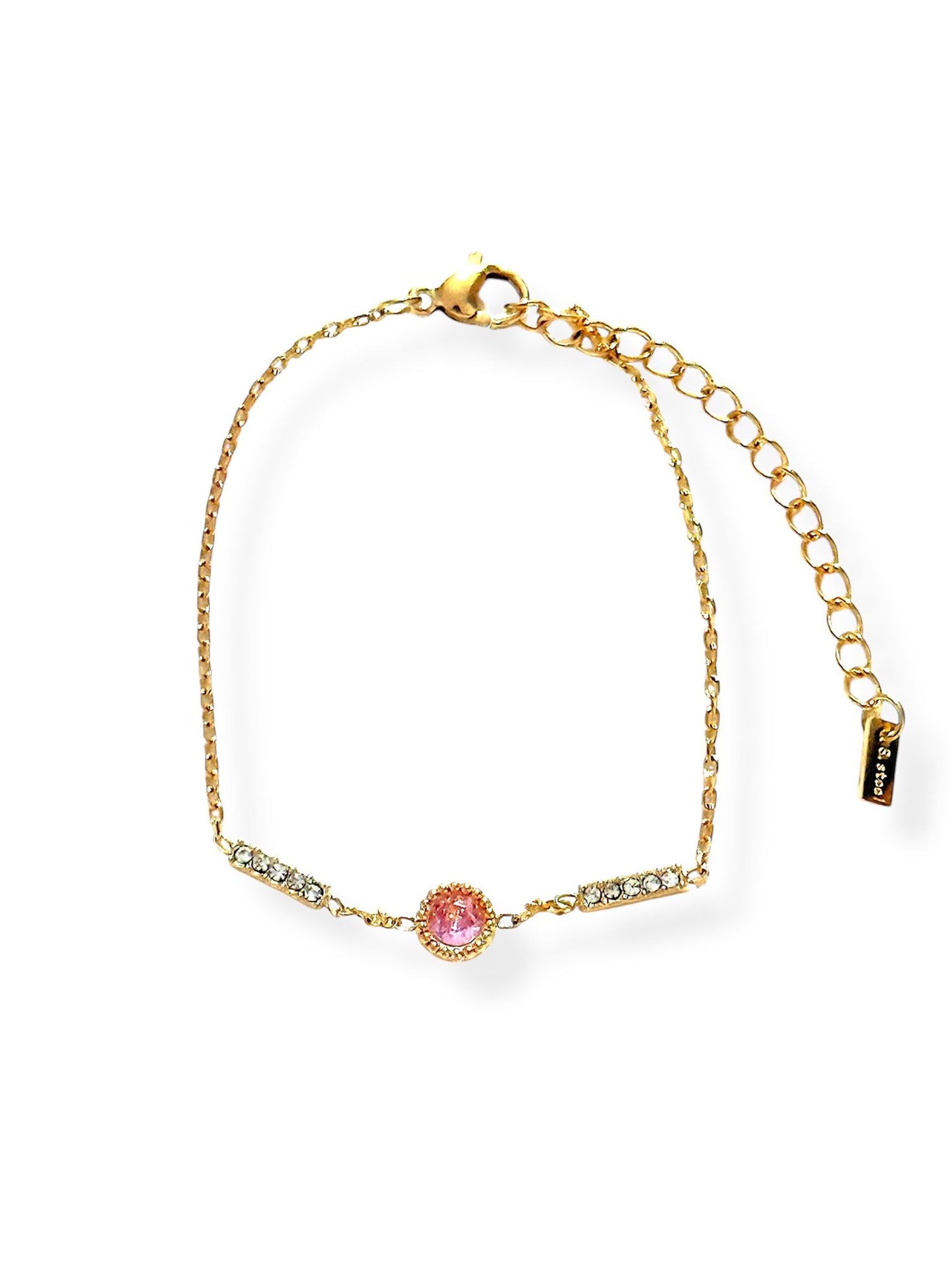 Pulsera Rosa Dorada