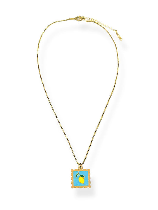 Collar Limoncito Azul